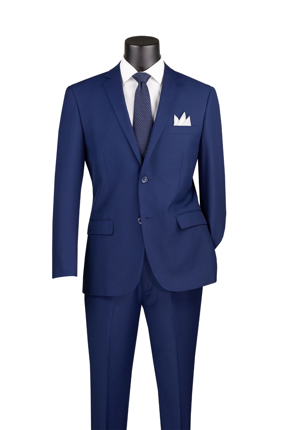 Slim Fit Men's Suit 2 Piece 2 Button in Patriot Blue