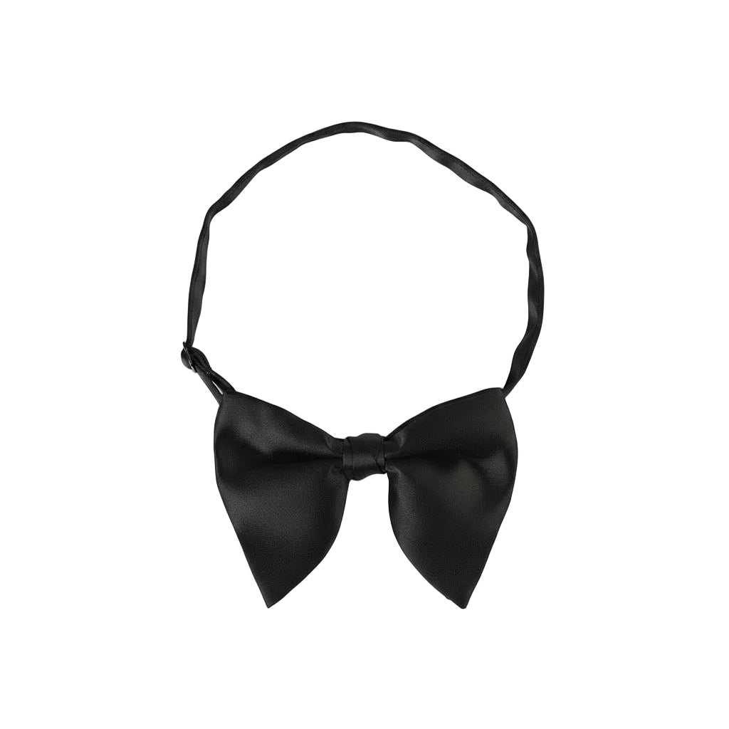Black Satin Butterfly Bow Tie