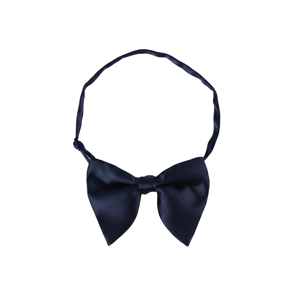 Navy Satin Butterfly Bow Tie