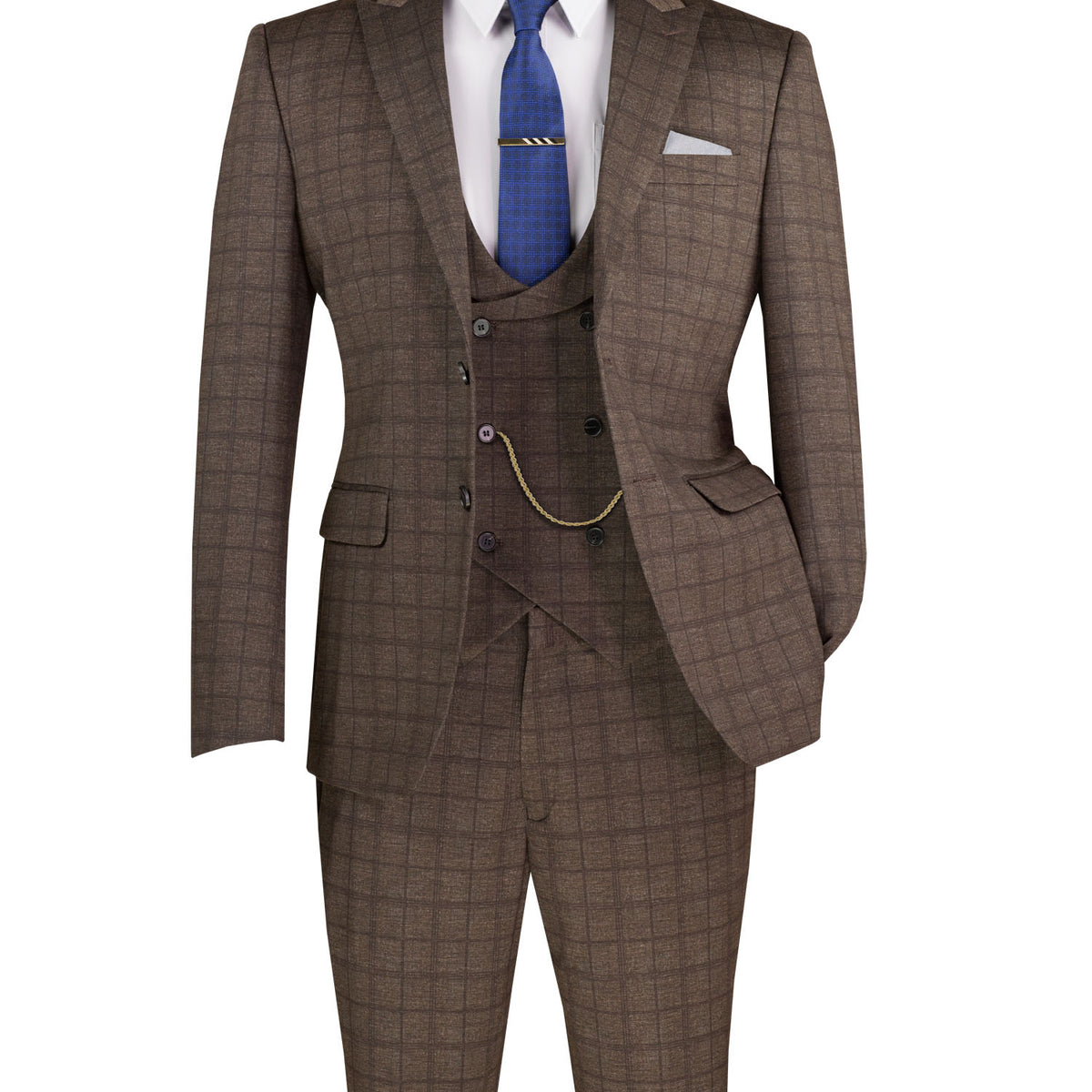 ELPA ELPA Men's 3-Piece Suit Slim Fit With Stretch Fabric - Short, Regular, Or Tall Sizing Options