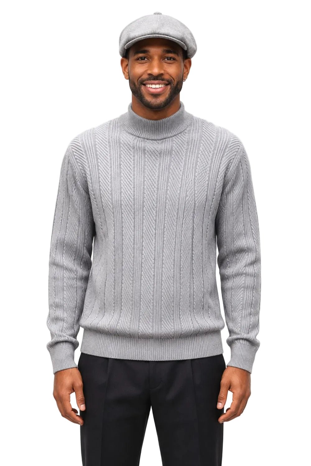 Men's Knit Crew Neck Sweater - Gray