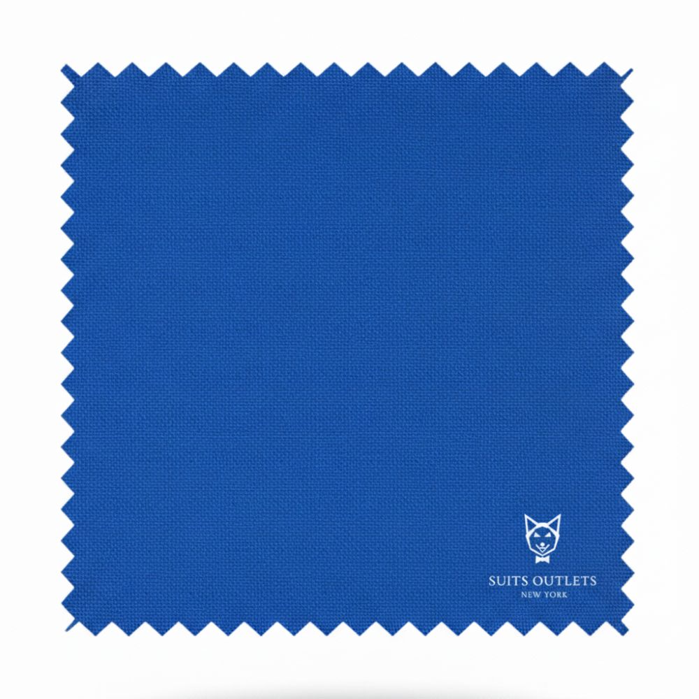 Royal Blue Regular Fit Men's 2 Piece Business Suit 2 Button