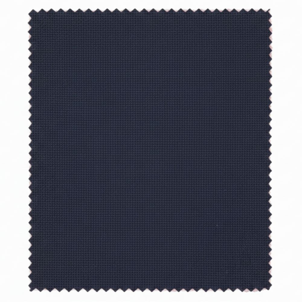 Navy blue fabric swatch with a subtle pattern on a white background