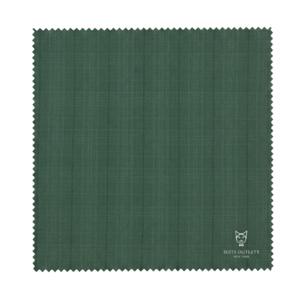 Vinci Pompey Collection men's Forest Green Glen Plaid dress suit jacket, 2-piece regular fit.