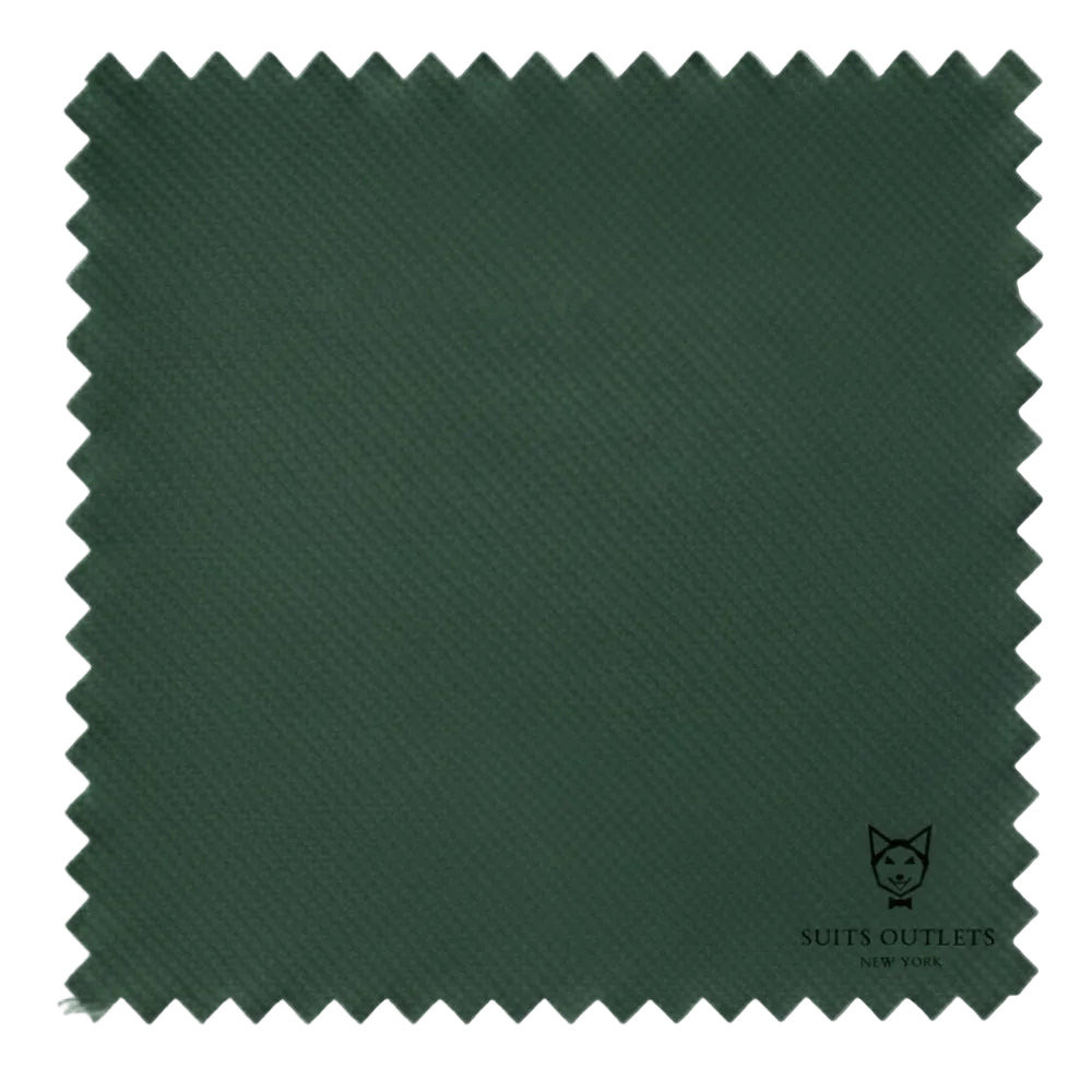 Solid Ramses Collection - Hunter Green Regular Fit Double Breasted 2 Piece Suit with Adjustable Waistband Pants displayed.