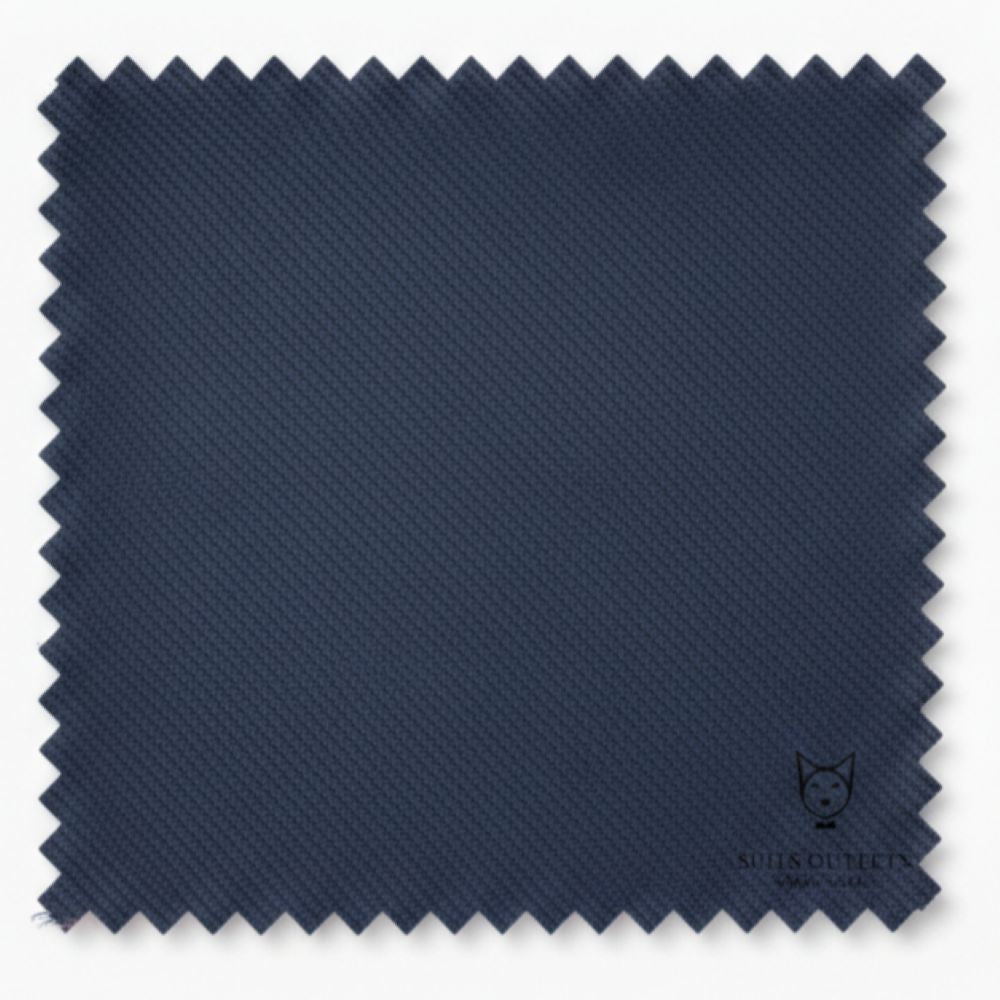 Vinci solid navy Ramses Collection Regular Fit Double Breasted 2 Piece Suit with Adjustable Waistband Pants.