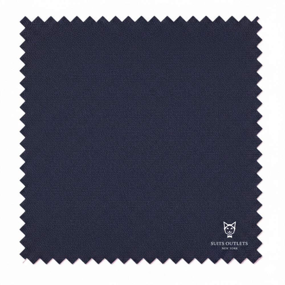 Navy Modern Fit 2 Piece Suit Textured Solid with Peak Lapel