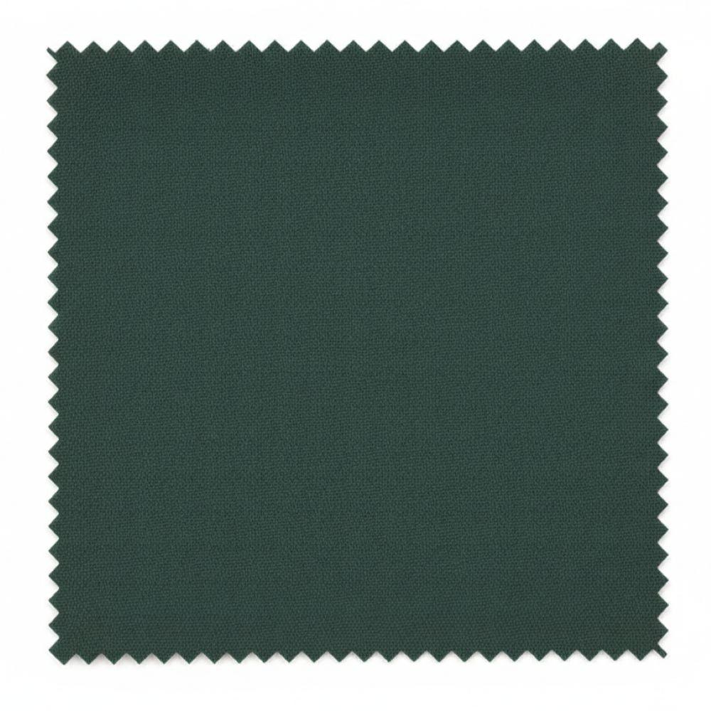 Dark green fabric swatch on a white background