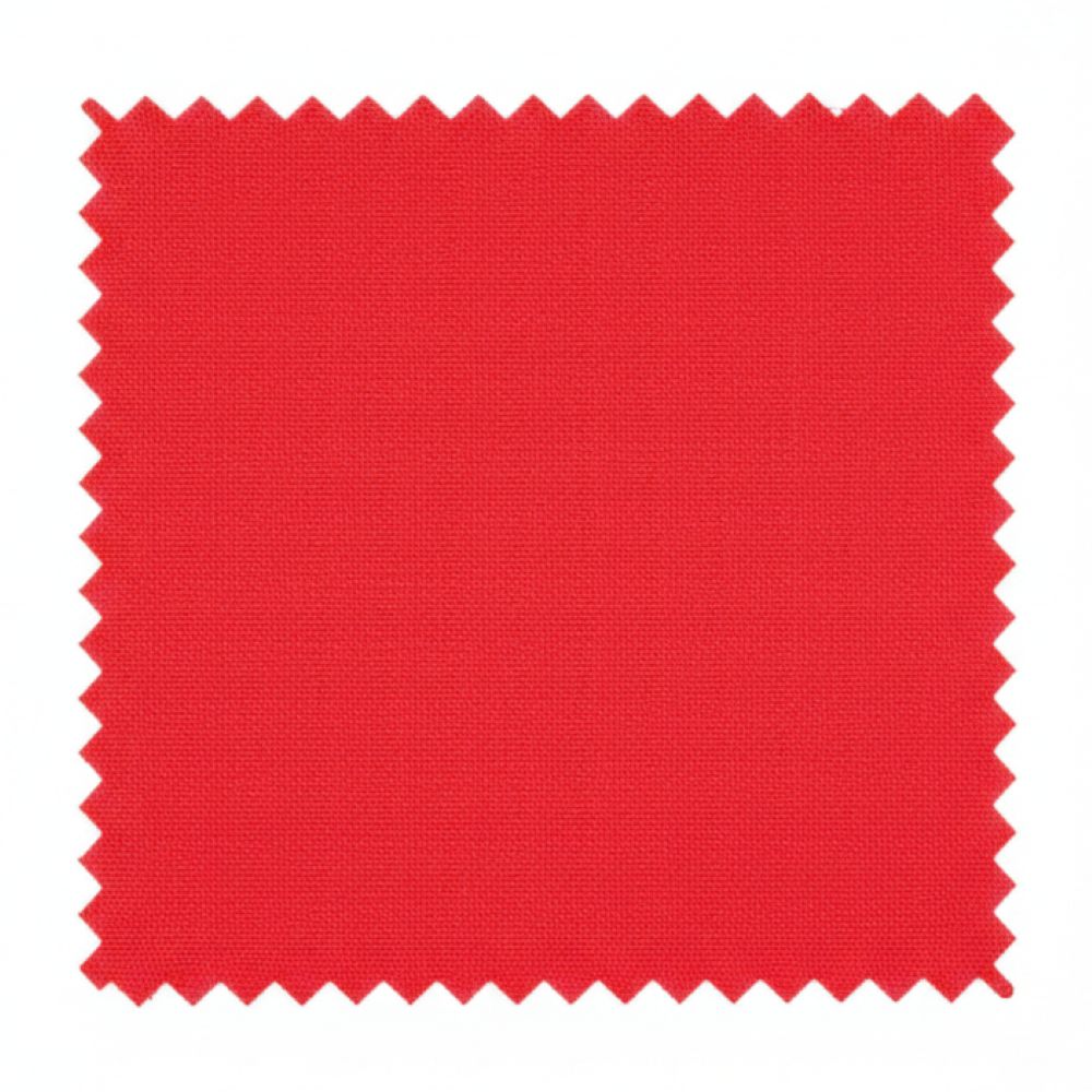 Red fabric swatch on a white background