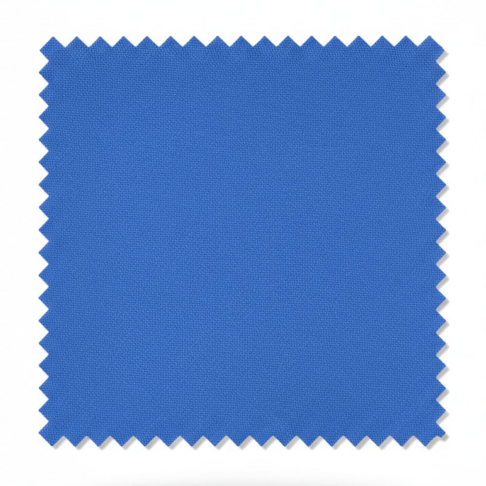 Blue fabric swatch on a white background