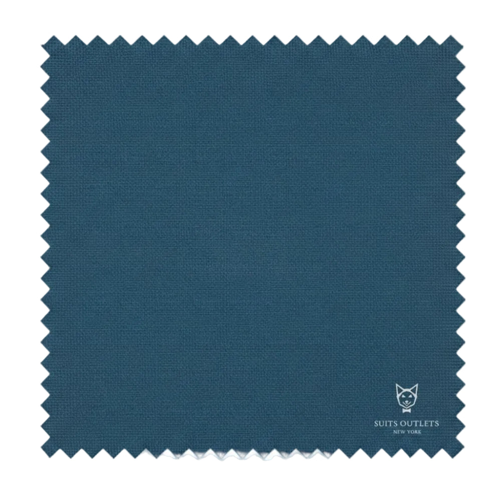 Solid Slim Fit 2 Piece Suit Stretch Fabric Suit with Adjustable Waistband in Teal jacket.