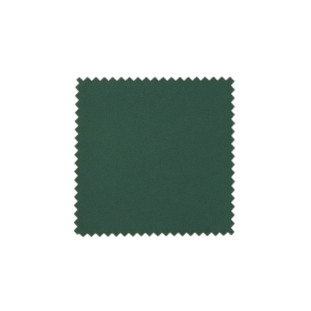 Dark green fabric swatch on a light gray background