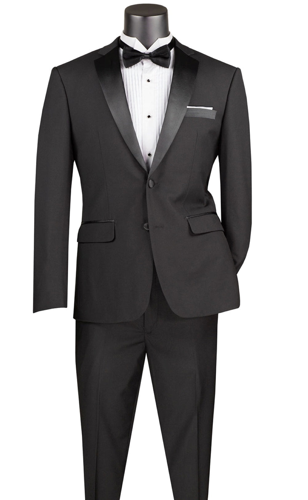 Excalibur Collection - Slim Fit Tuxedo 2 Piece 2 Buttons Design in Black
