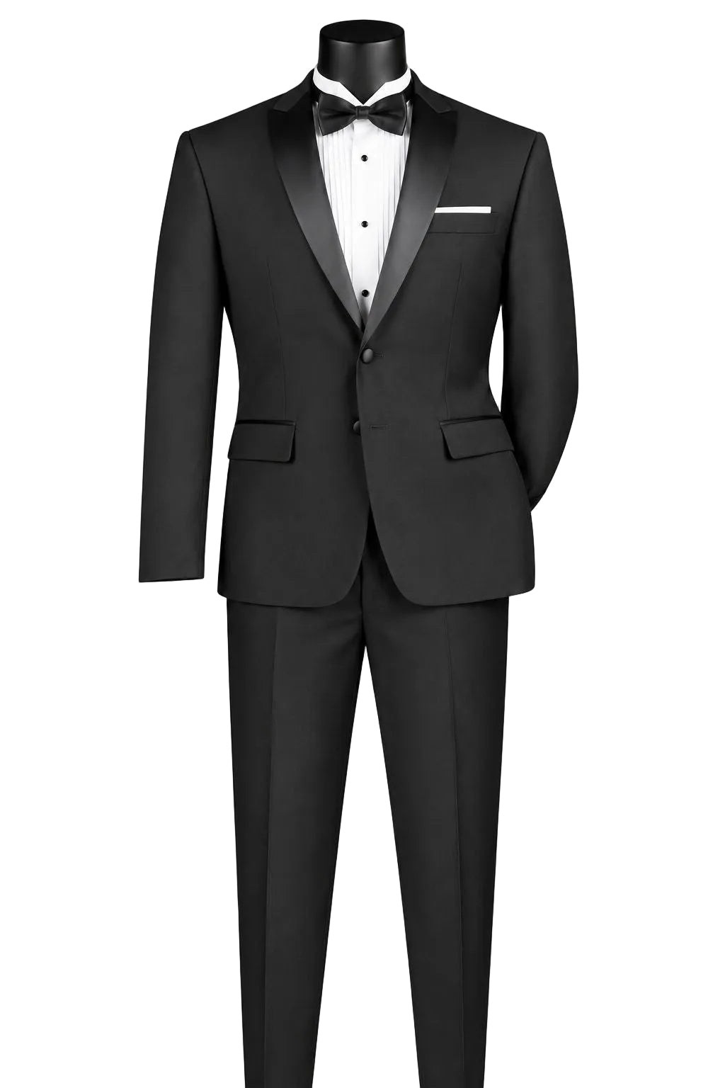 Excalibur Collection - Slim Fit Tuxedo 2 Piece 2 Buttons Design in Black
