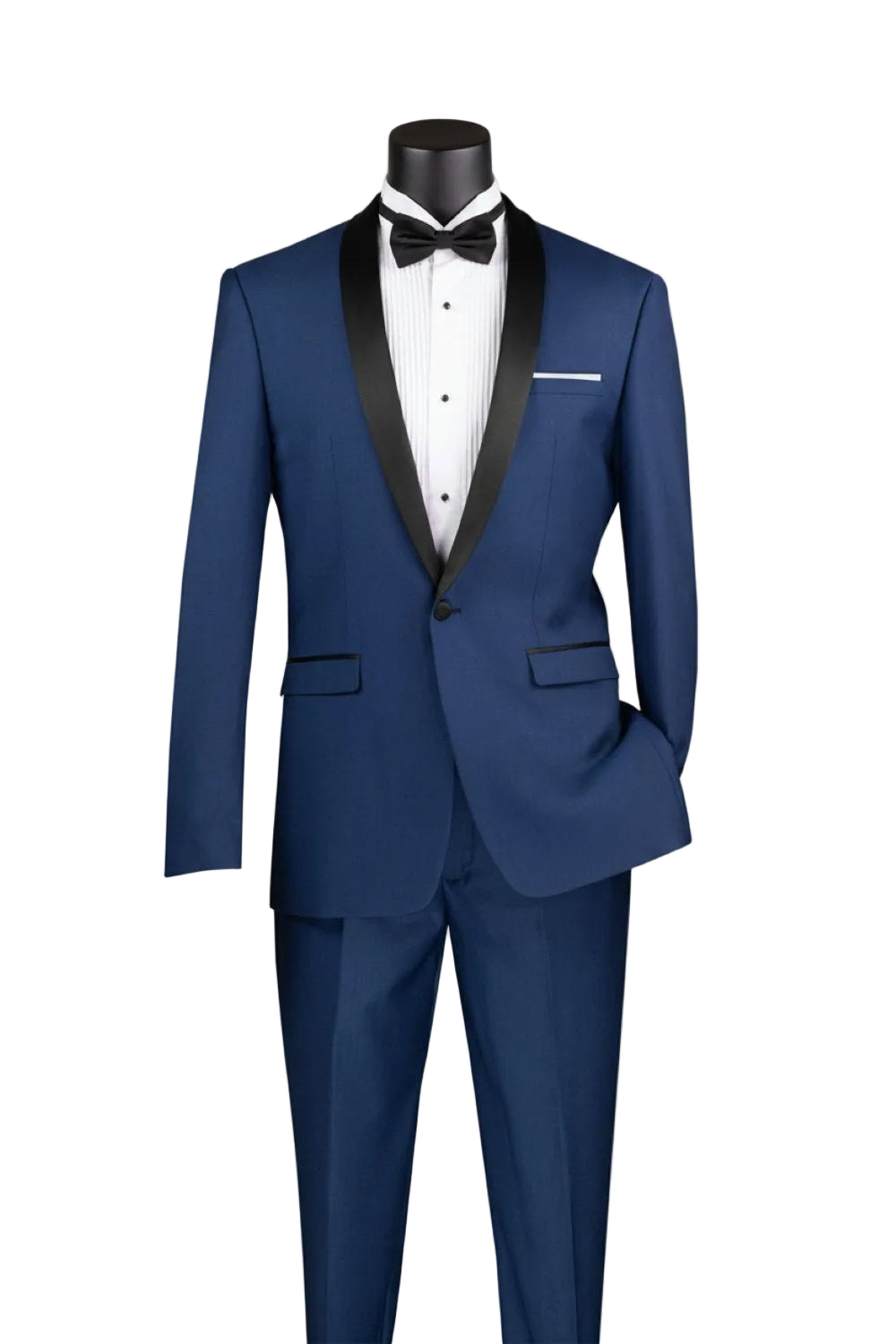Shawl Collar Slim Fit Tuxedo 2 Piece 1 Button in Blue