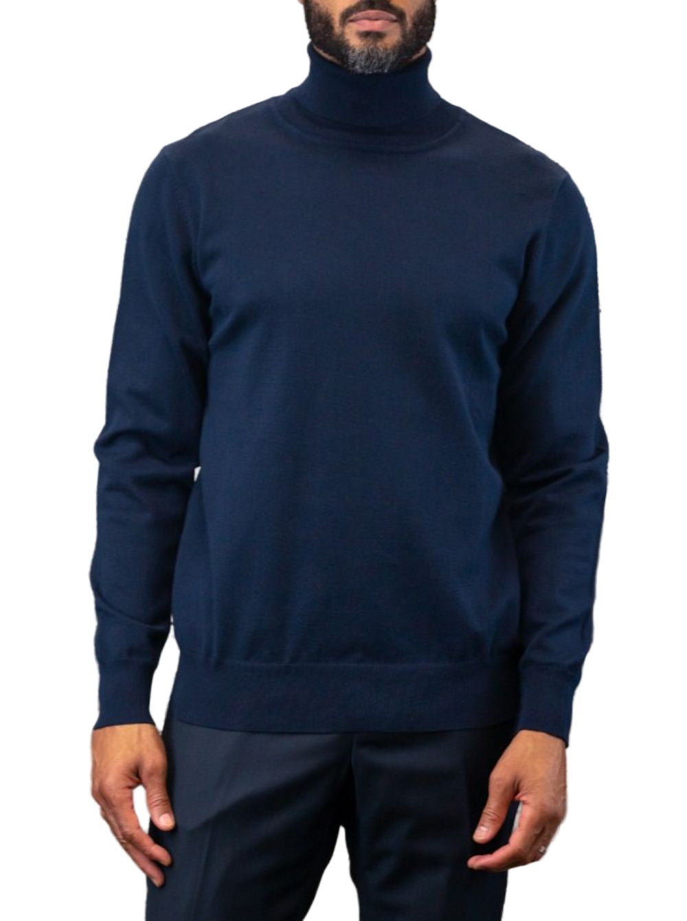 Men's Fashion Turtleneck Sweater in Navy
