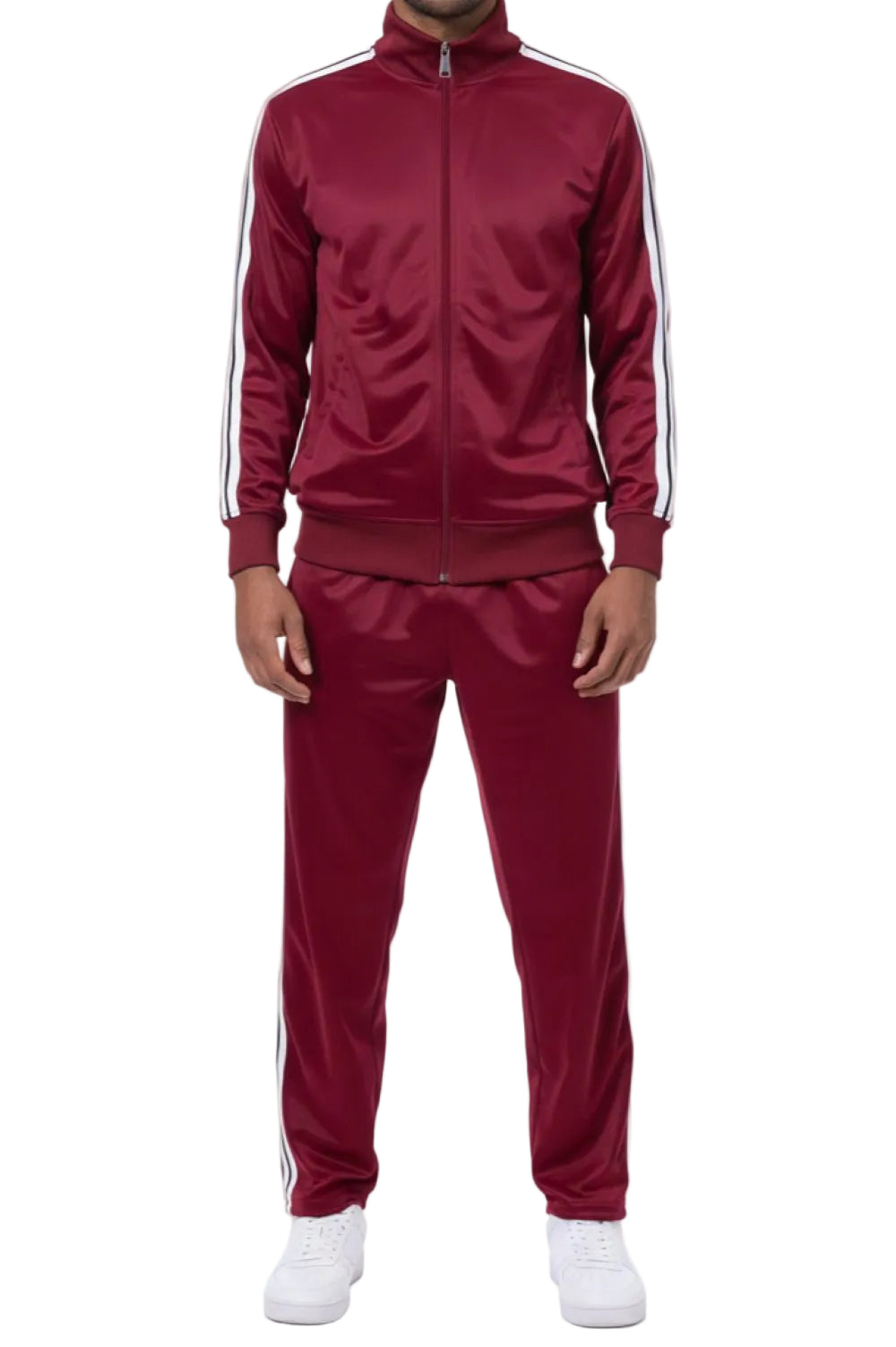 Men's Track Suit 2 Piece in Burgundy