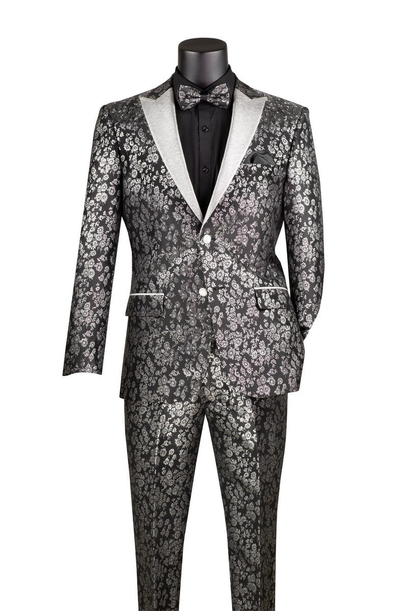 Black Sim Fit Tuxedo 2 Pieces with Matching Bow Tie