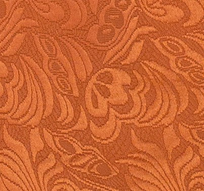 Detailed close-up swatch displaying the jacquard pattern and caramel color of the fabric for the Slim Fit Tuxedo 3 Piece.