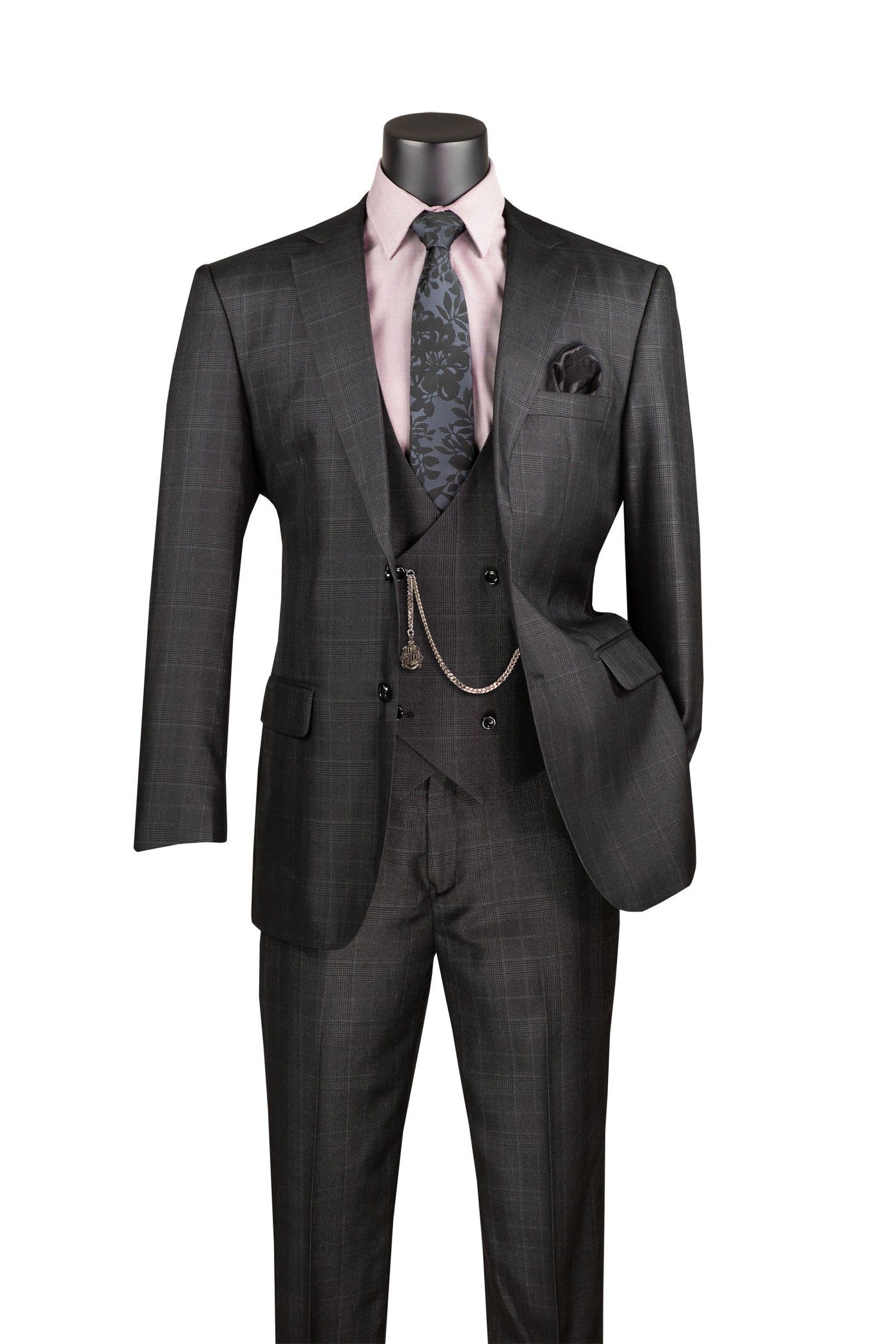 Renaissance Collection - Regular Fit 3 Piece Suit Black | Suits Outlets ...