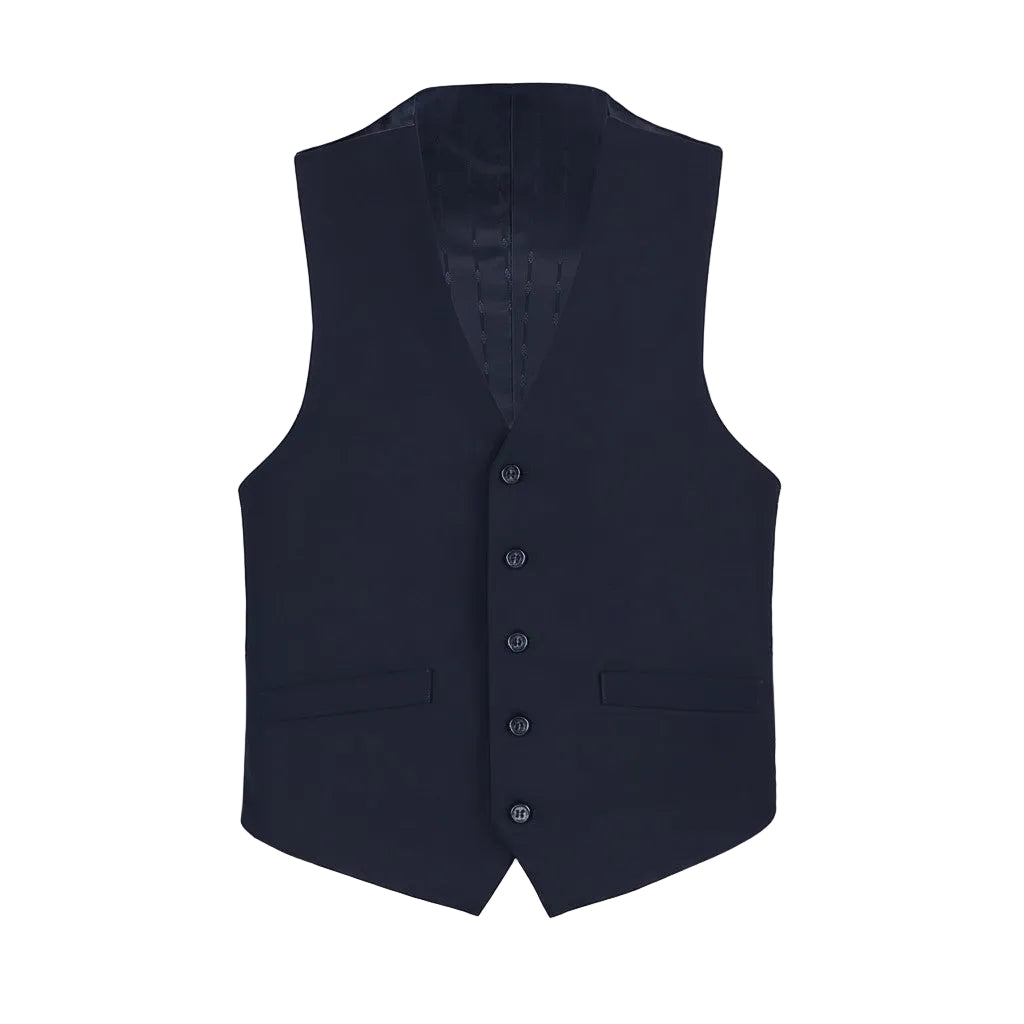 Vanderbilt Collection - Classic Dress Vest 5 Buttons Regular Fit In Dark Navy