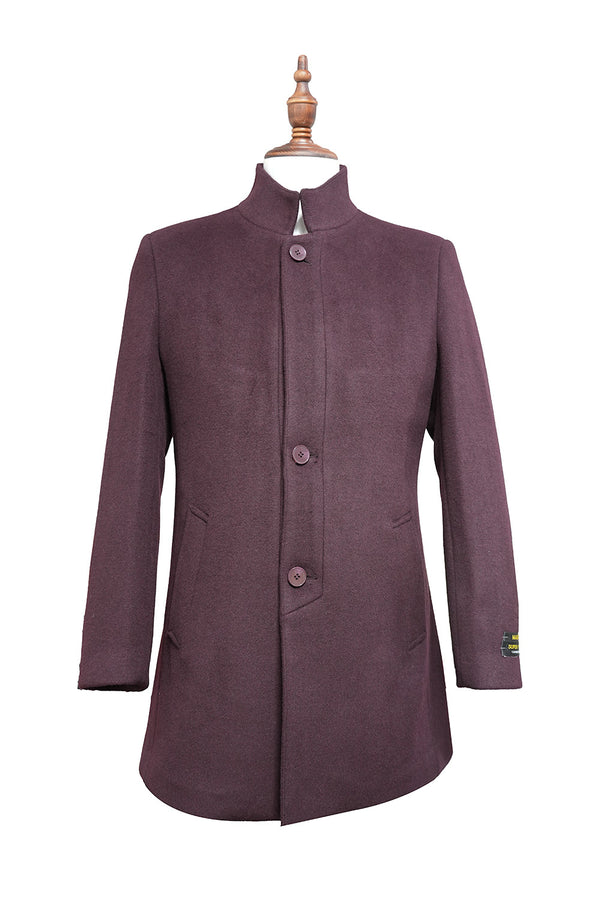 Fall Winter Essentials Men's Coat In Burgundy 