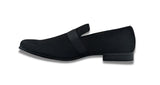 Black Solid Velvet Loafer