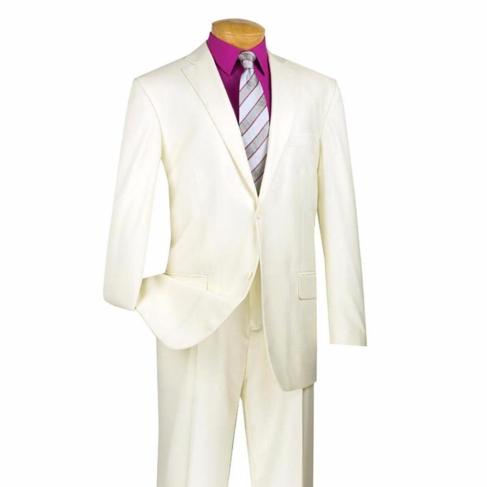 Regular Fit Suit 2 Button 2 Piece in Ivory | Suits Outlets Men's Fashion