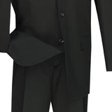 Mont Blanc Collection - Regular Fit Suit 3 Button 2 Piece in Black