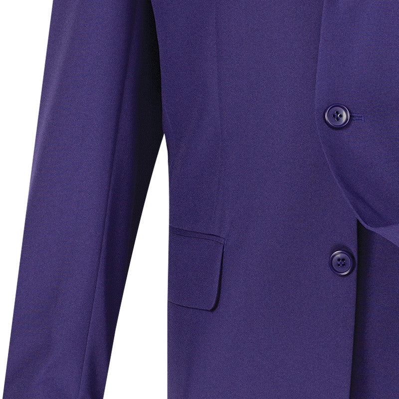 Mont Blanc Collection - Regular Fit Suit 3 Button 2 Piece in Purple