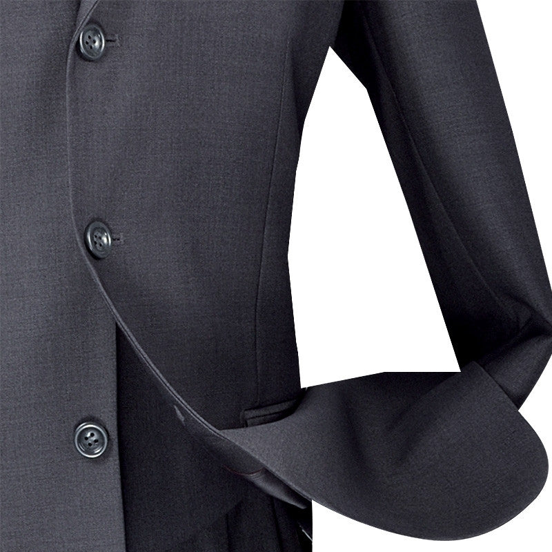 Avalon Collection - Regular Fit Men's Suit 3 Button 3 Piece Heather Gray