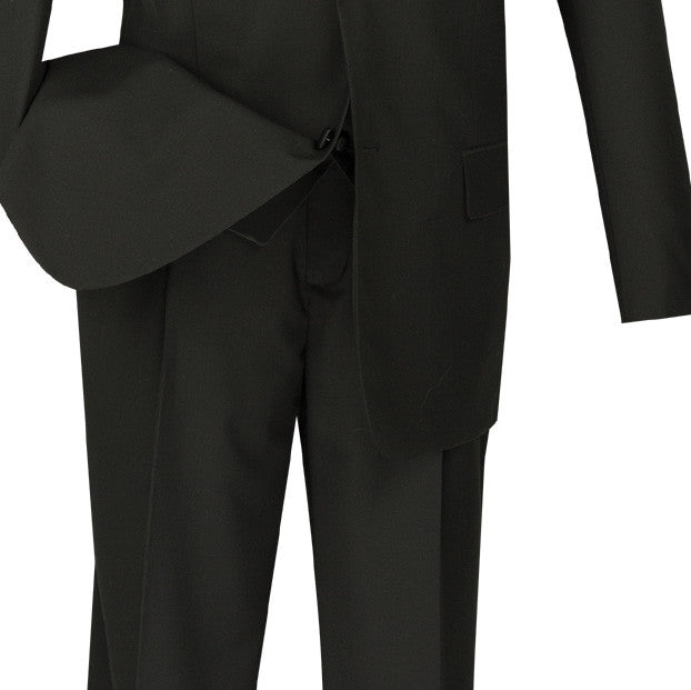 Santorini Collection - Regular Fit Black Tuxedo 4 Piece with Vest Bow Tie