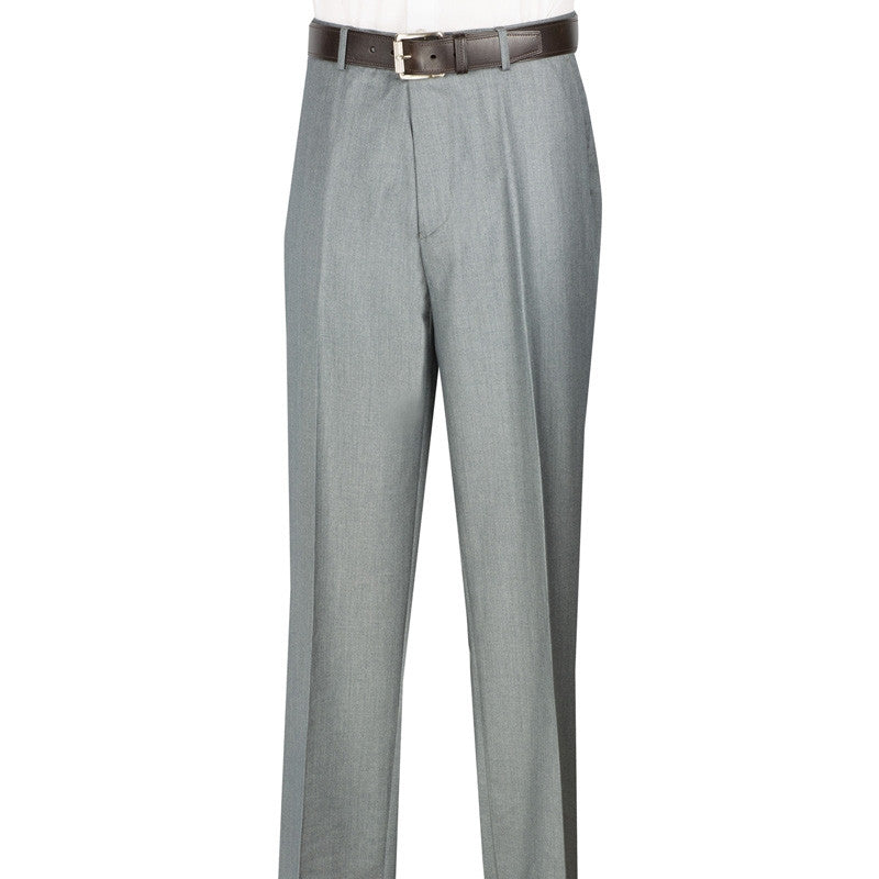 Men's Dress Pants Flat Front Design in Gray
