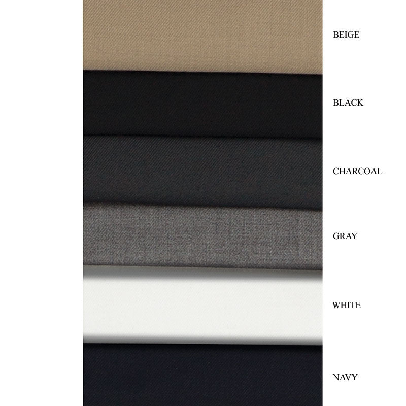 White Slim Fit Dress Pants Flat Front Pre-hemmed