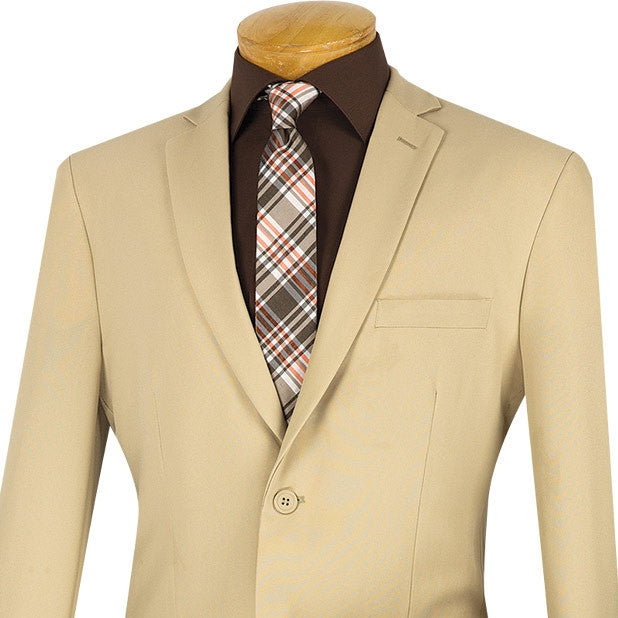 SUITS FOR MEN Golden Beige Men Suit 2 Piece Slim Fit Suits 