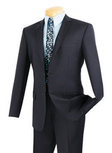 Slim Fit Men's Suit 2 Piece 2 Button in Navy | Suits Outlets Men's Fashion