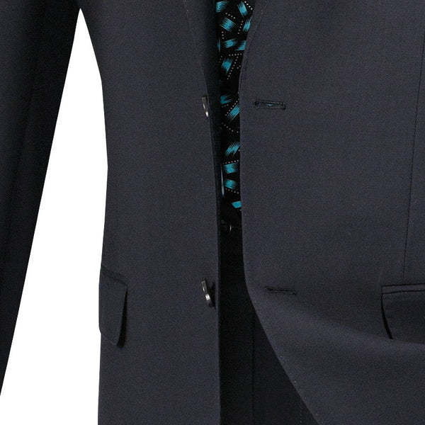 Slim Fit 3 Piece 2 Button Suit (Navy) SV2900 main image 0