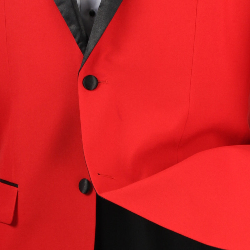Men's Prom Tuxedo 2 Piece Fancy Lapel In Red 2 Button Design