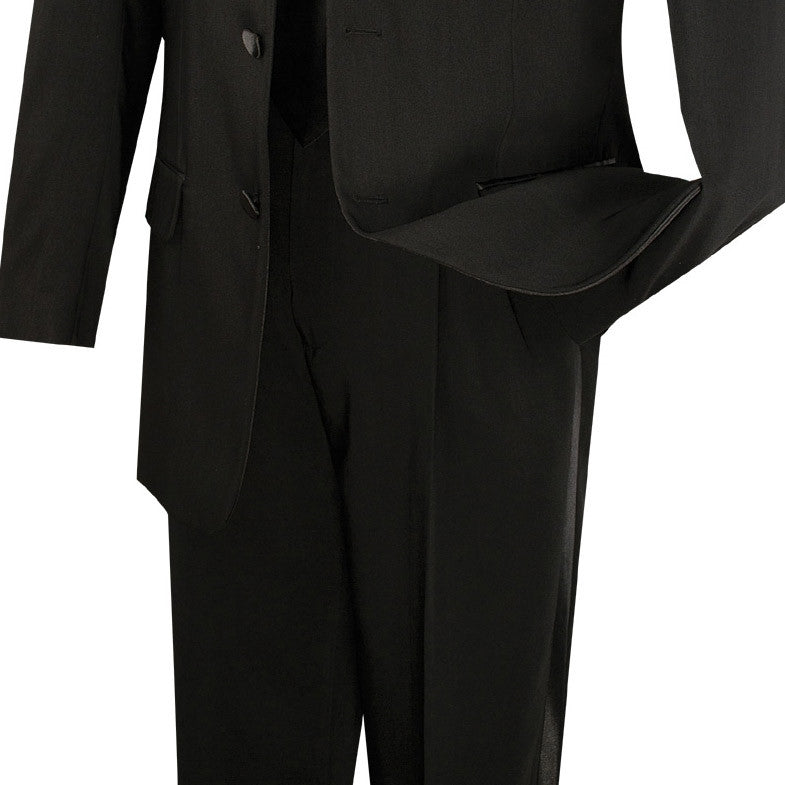 Men's Regular Fit Tuxedo 2 Piece Collection Regular Fit In Black 3 Button Design