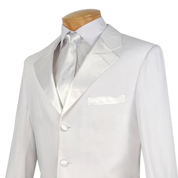 Men's Regular Fit Tuxedo 2 Piece Collection In White 3 Button Design ...