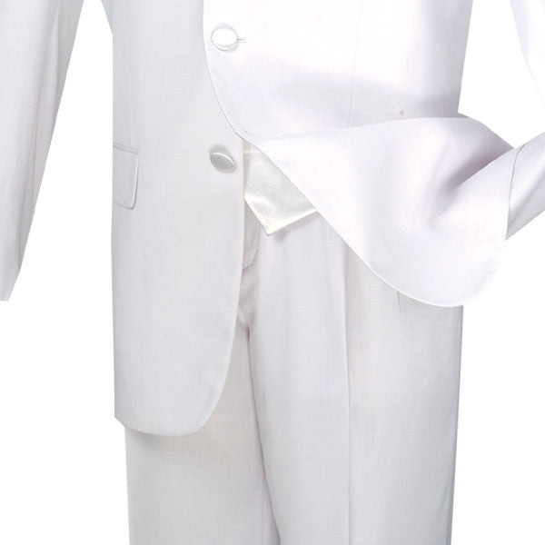 Men's Regular Fit Tuxedo 3 Piece with Vest White