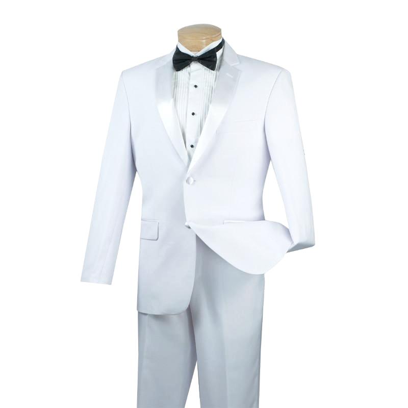 Excalibur Collection - Slim Fit Tuxedo 2 Piece 2 Button Design in White