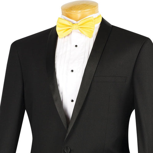 Slim Fit 2 Piece 1 Button Shawl Collar Tuxedo (White) T-SS main image 0