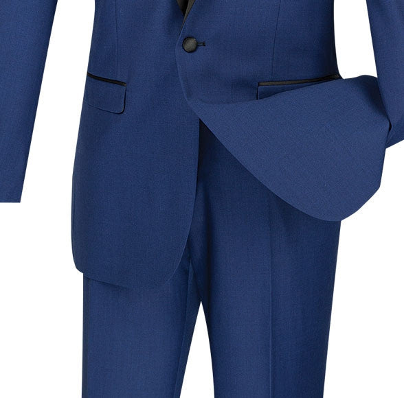 Kingsman Collection - Shawl Collar Slim Fit Tuxedo 2 Piece 1 Button in Blue