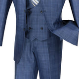 Renaissance Collection - Regular Fit 3 Piece Suit Oxford Blue