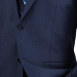 Monte Carlo Collection - Regular Fit 2 Piece 2 Button Textured Weave In Blue