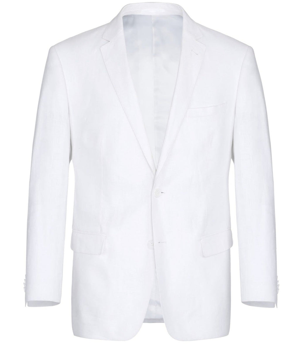 Linen Suit 2 Piece 2 Buttons Regular Fit In White | Suits Outlets Men's ...