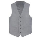Vanderbilt Collection  - Classic Dress Vest 5 Buttons Regular Fit In Gray
