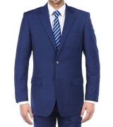 Vanderbilt Collection  - Classic 2 Piece Suit 2 Buttons Regular Fit In Blue