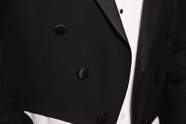 Regular Fit 3 Piece Tuxedo with Tail (Black) T-2X